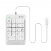 ЦИФРОВА КЛАВИАТУРА A4TECH FK13P БЯЛ