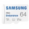 Samsung 64 GB micro SD PRO Endurance, Adapter, Class10, Waterproof, Magnet-proof, Temperature-proof, X-ray-proof, Read 100 MB/s - Write 30 MB/s