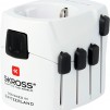 Адаптер SKROSS PRO Earthed 1103145, World, Бял