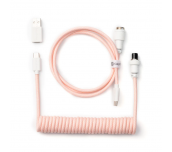 Кабел за клавиатура Keychron Coiled Aviator Light Pink