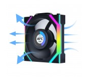 Вентилатор Lian Li UNI FAN SL Wireless LCD Reverse Blade ARGB PWM - 120 mm Черен