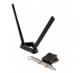 Asus PCI-E Adapter, PCE-BE92BT, BE9400, Tri-Band, Bluetooth 5.4, magnetized base, WPA3, OFDMA, MLO, only compatible with lntel motherboards, Black