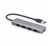 ХЪБ UGREEN CМ219 4xUSB3.0 A,1xUSB-C,INPUT USB3.0 A