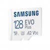 Карта памет Samsung EVO Plus, microSDXC, UHS-I, 128GB, Адаптер