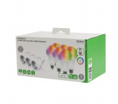 Смарт комплект DELTACO SH-KIT03, 3 x мини контакти, 6 x LED крушки, Google Assistant, Alexa