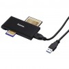 Четец за карти HAMA Multi-Card Reader, USB 3.0, SD/microSD/CF/MS, 5 Gbps, Черен