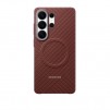 Samsung S26 Ultra Carbon Magnet Case Coral Red