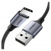 КАБЕЛ USB UGREEN US288 А / USB-C 3A,1М, ПЛЕТЕН ЧЕРЕН