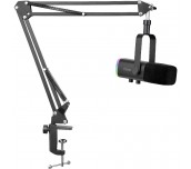 Микрофон със стойка FIFINE AM8T Dynamic RGB - Black