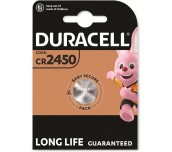 Бутонна батерия литиева DURACELL CR2450, 3V,  1 бр. в блистер, цена за 1 бр.