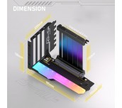 Брекет за вертикален монтаж на GPU EZDIY-FAB RGB PCIe 4.0 Riser Cable 90°