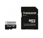 Transcend 512GB microSD w/ adapter UHS-I U3, High Endurance