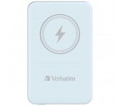 Verbatim MCP-5BE Power Pack 5000 mAh with UBS-C PD 20W / Magnetic Wireless Charging 15W Blue
