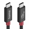 HAMA Кабел USB-C еMarker, USB 4 Gen 4, 80 Gbit/s, 1 м, 5 A, 240 W ,черен