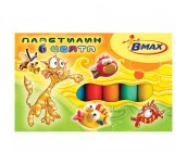 ПЛАСТИЛИН B-MAX 6 ЦВ. 130ГР.КУТИЯ