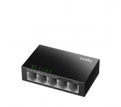 Суич Cudy FS105, 5-портов 10/100 Mbps RJ 45, Метален корпус, Черен