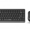 Комплект клавиатура и мишка A4TECH Fstyler FGS1110Q, Безжичен, Сива