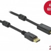Кабел Delock DisplayPort мъжко - HDMI мъжко, 2 м., 4K 60Hz, Черен