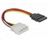 Кабел DeLock Molex 4 pin към SATA 15 pin, 12 cm