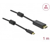 Кабел Delock USB-C - HDMI (DP Alt Mode) 4K 60 Hz, 1 m, Черен
