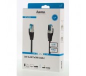 Мрежов пач кабел HAMA S/FTP, CAT 6a, RJ-45 - RJ-45, 10Gbit/s, 3.0 m, Черен