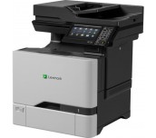 Color Laser Multifunctional Lexmark CX725dhe - 4in1; Duplex; A4; 1200 x 1200 dpi; 4800 CQ; 47 ppm; 2048 MB; HDD, RADF; capacity: 650 sheets; USB 2.0; Gigabit Ethernet (10/100/1000); 7'' colour touch screen