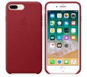 Apple iPhone 8 Plus/7 Plus Leather Case - (PRODUCT)RED