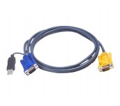 KVM кабел ATEN, PC HDB & USB към 3in1 SPHD(Keyboard/Mouse/Video), Вграден PS/2 към USB конвертор, 1.8 м