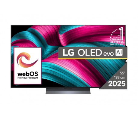 LG OLED55C51LA, 55" UHD OLED evo, 4K (3840 x 2160), DVB-C/T2/S2, Full Cinema Screnn, Alpha 9 AI 4K Gen8, 120Hz Native (VRR 144Hz), ThinQ AI, HDR10, VRR, NVIDIA G-SYNC, AMD FreeSync, Dolby Vision, Dol