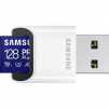 Карта памет Samsung PRO Plus, microSDXC, UHS-I, 128GB, Адаптер, USB четец