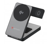 Verbatim Foldable 3-in-1 Qi2 Magnetic Wireless Power Bank 10000 mAh Grey