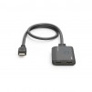 HAMA Сплитер 4K HDMI мъжко - 2 x HDMI женско, черен