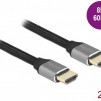 Кабел Delock Ultra High Speed, HDMI мъжко - HDMI мъжко, 48 Gbit/s, 8K 60 Hz, 2 м, Сив