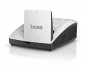 Видеопроектор BenQ MH856UST, DLP, FHD, 3500ANSI, 10000:1, Ултракъсофокусен, със стойка в комплекта, бял