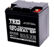 Оловна батерия AGM  12V / 26 Ah/28,5Ah  - 166 / 176 / 125mm терминал F13(M5) TED ELECTRIC