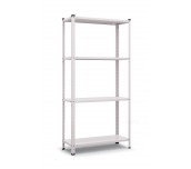 МЕТАЛЕН СТЕЛАЖ BASIC 40 БЯЛ 150/75/30 4 РАФТА Х40 КГ