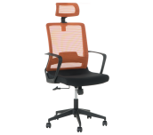 ДИРЕКТОРСКИ СТОЛ CARMEN 7562 МЕШ ЧЕРЕН + ОРАНЖЕВ