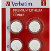 Verbatim LITHIUM BATTERY CR2025 3V 4 PACK