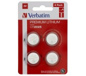 Verbatim LITHIUM BATTERY CR2025 3V 4 PACK