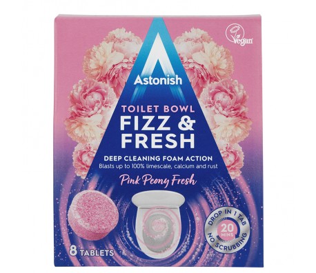 ТАБЛЕТКИ ПОЧИСТВАНЕ ТОАЛЕТНИ ASTONISH 8БР PINK