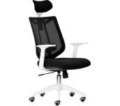РАБОТЕН СТОЛ ECLIPSE WHITE ДАМАСКА + МЕШ ЧЕРЕН