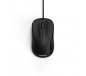 Оптична мишка HAMA MC-300, безшумна, кабел 1.8 м, USB, 1200 dpi, 3 бутона, Черен