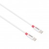 Кабел Skross, USB-C - USB-C 2.0 мъжко, 0.15 м, Бял