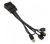 USB ХЪБ LIAN LI PW-U2TPAB USB 2.0 1-КЪМ-3 HUB ЧРН