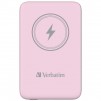 Verbatim MCP-10PK Power Pack 10000 mAh with UBS-C PD 20W / Magnetic Wireless Charging 15W Pink