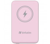 Verbatim MCP-10PK Power Pack 10000 mAh with UBS-C PD 20W / Magnetic Wireless Charging 15W Pink