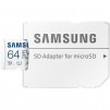 Карта памет Samsung EVO Plus, microSDXC, UHS-I, 64GB, Адаптер