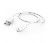 Кабел USB-A - Lightning, Apple iPhone,1.0м,бял