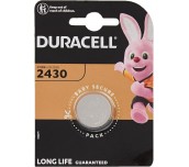 Бутонна батерия литиева DURACELL CR2430, 3V,  1 бр. в блистер, цена за 1 бр.