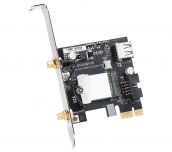 Безжичен PCI Express адаптер Gigabyte GC-WB1733D-I, 2x2 802.11ac 160MHz, Bluetooth 5.0